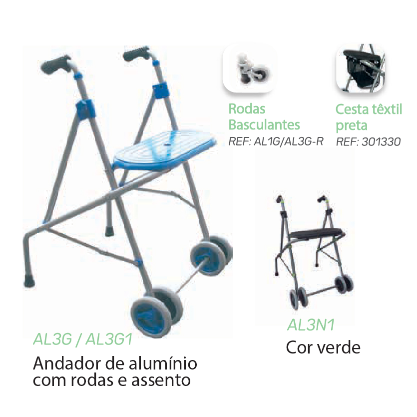 Andador de alumínio